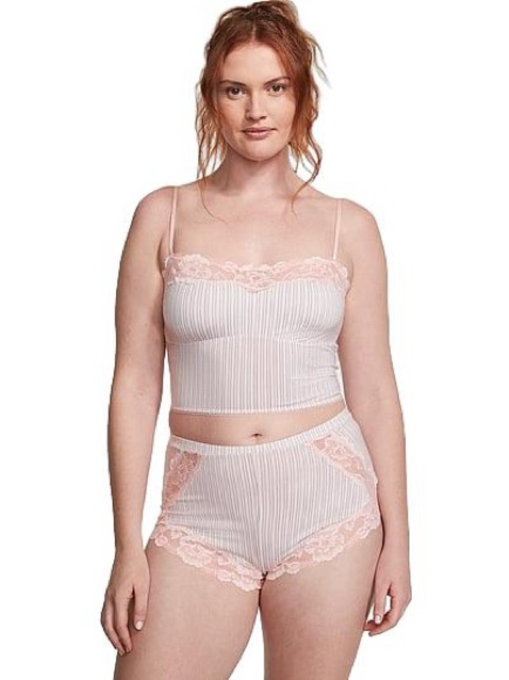 Victoria’s secret Soft Pink Lace-Trim Cami & Shorts Set